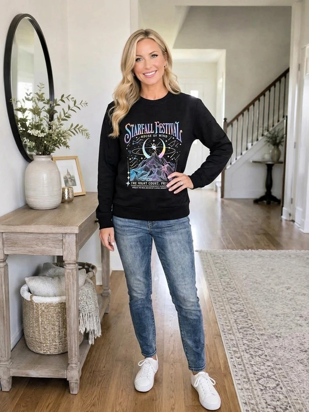 ACOTAR Starfall Festival Sweatshirt | Night Court House of Wind Graphic Pullover - Picture 1 of 4